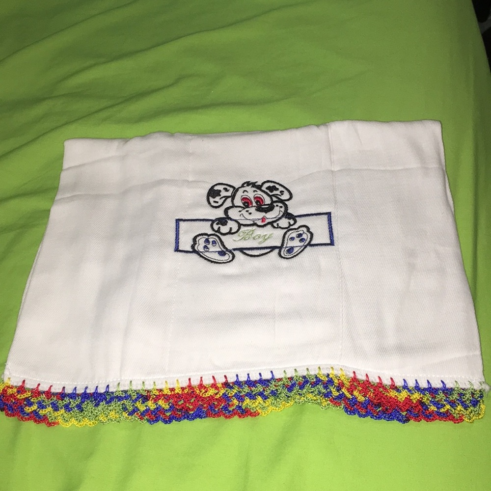 Handmade bib for baby boy